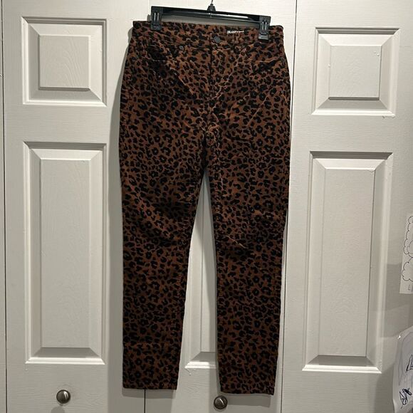 Blank NYC Brown & Black Corduroy Leopard Print Pants, Size 29 - Picture 1 of 9